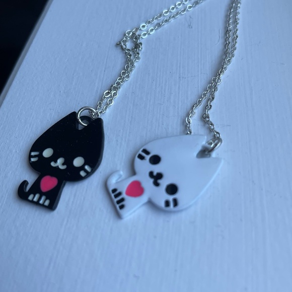 Cute Matching Cat Necklace Pair - Picture 5 of 5